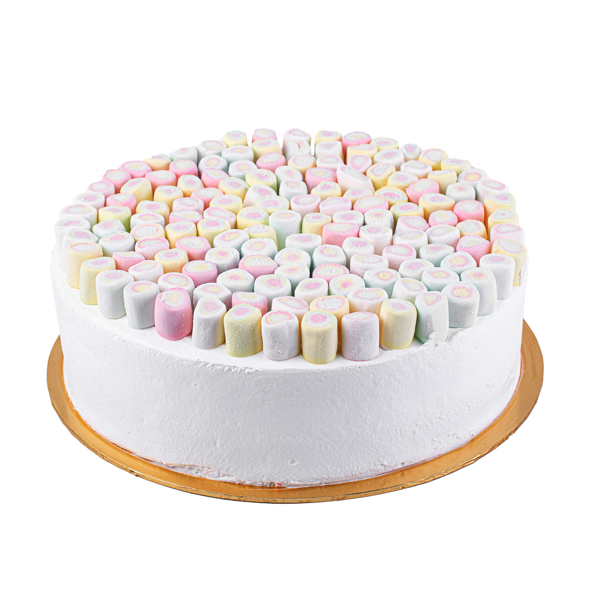 R. 10" Rainbow with Mashmallow cake (Tri-sliced)