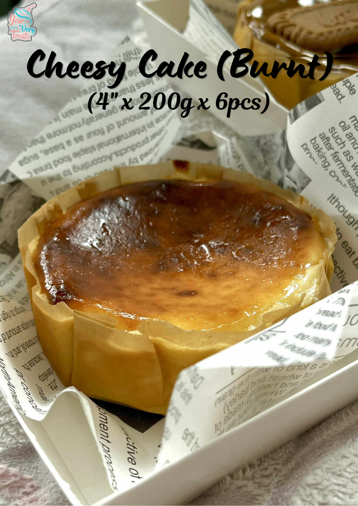 W. 4" Cheesy Cake (Burnt) - 6pcs