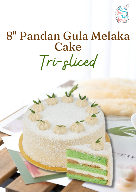 U. 8" Pandan Gula Melaka Cake (Tri-sliced)