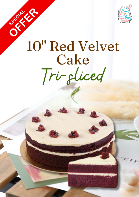 S. 10" Red Velvet Cake (Tri-sliced)